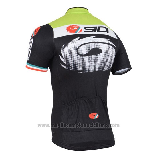 2015 Abbigliamento Ciclismo Castelli SIDI Nero e Verde Manica Corta e Salopette